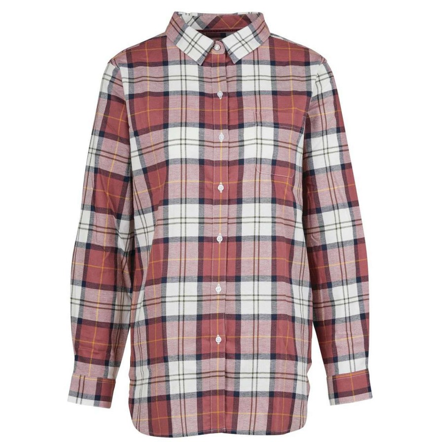 Clothing * | Quality Guarantee Barbour Womens Pendula Shirt Windsor/Cloud