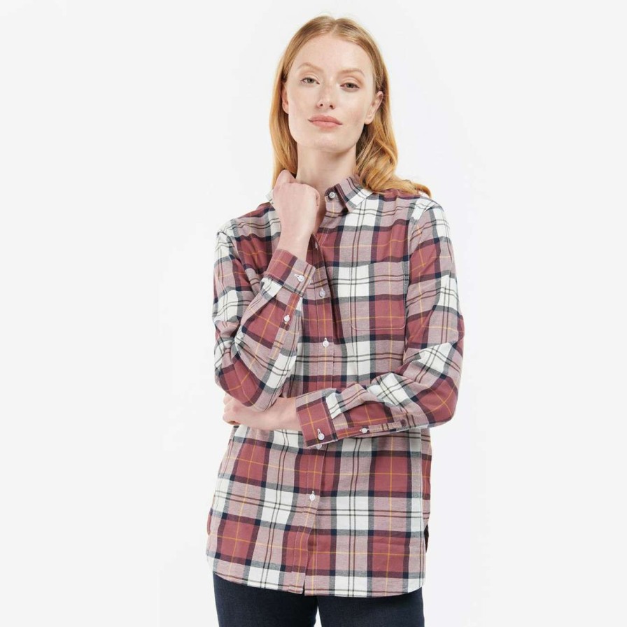 Clothing * | Quality Guarantee Barbour Womens Pendula Shirt Windsor/Cloud