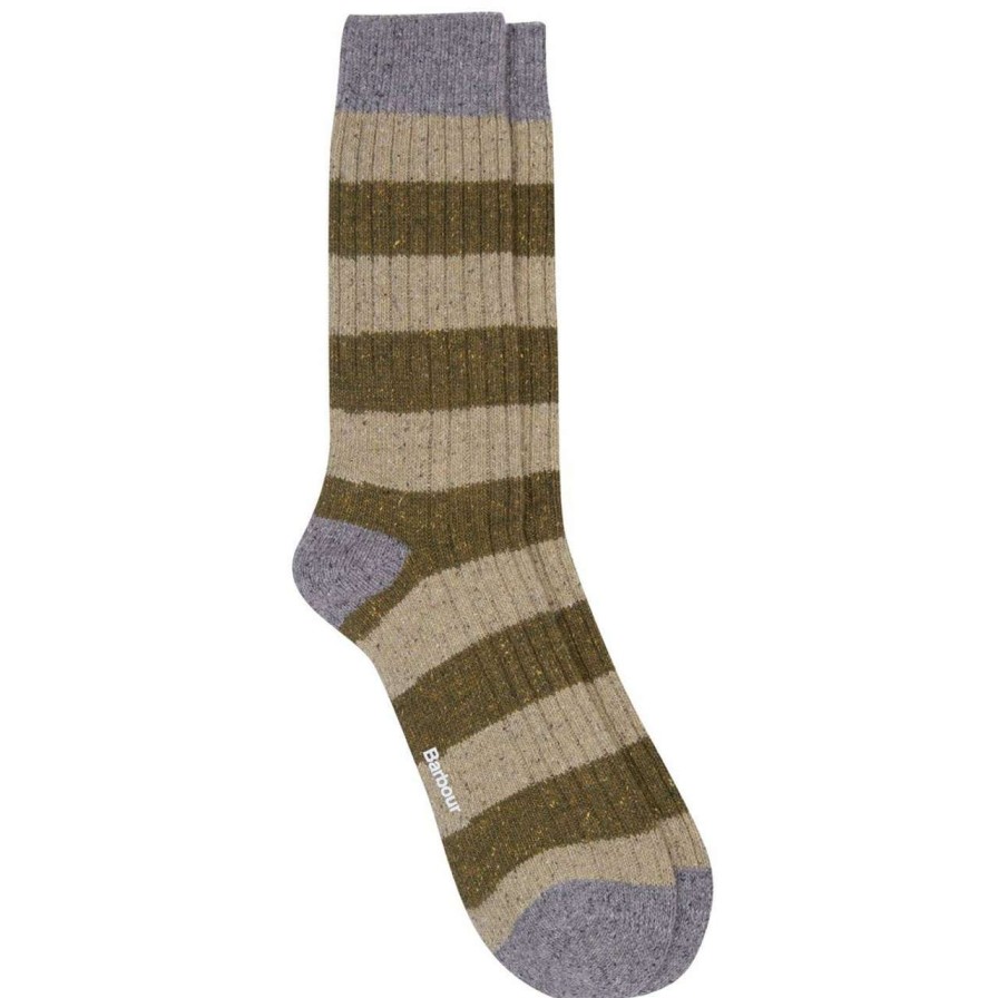 Accessories * | Online Sales Barbour Mens Houghton Stripe Socks