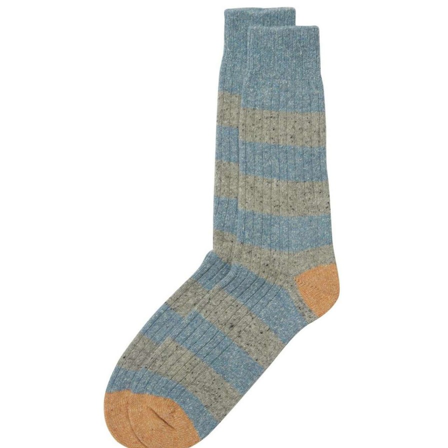 Accessories * | Online Sales Barbour Mens Houghton Stripe Socks