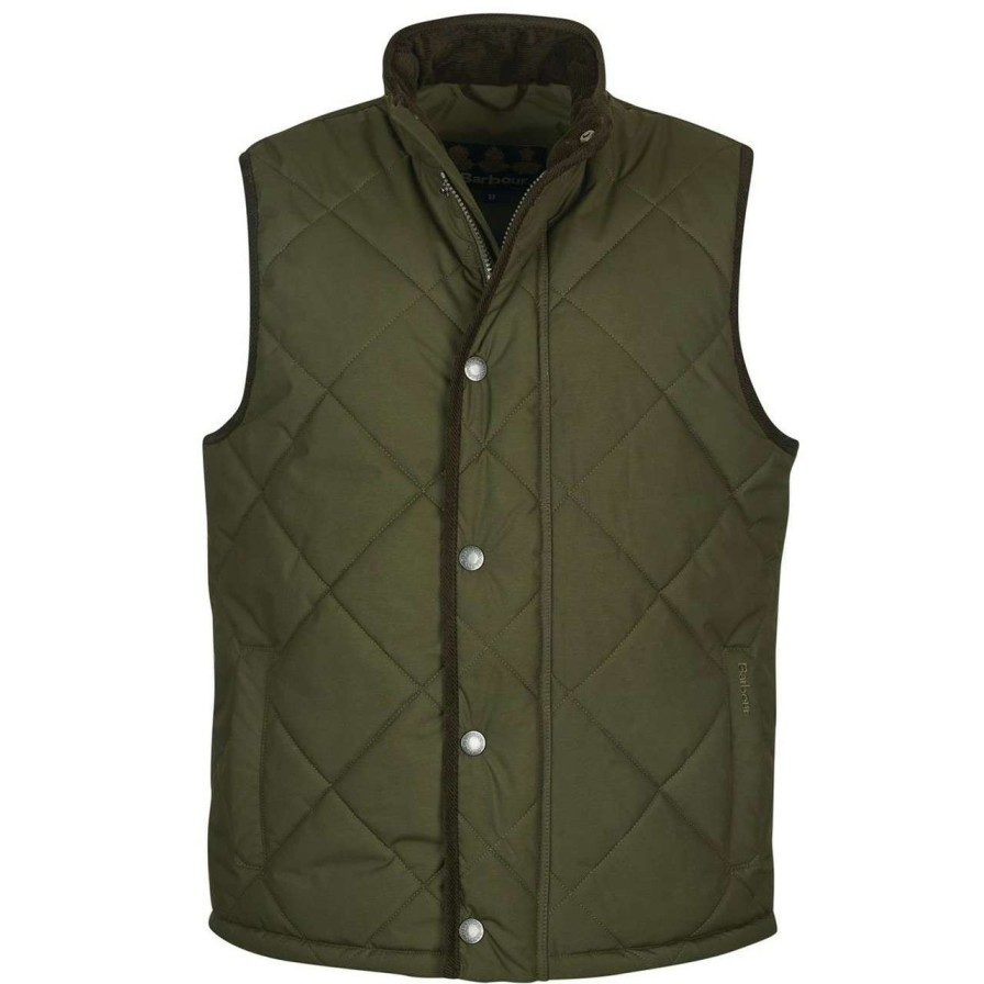 Clothing * | Lower Prices Barbour Mens Harley Gilet Sage/Classic