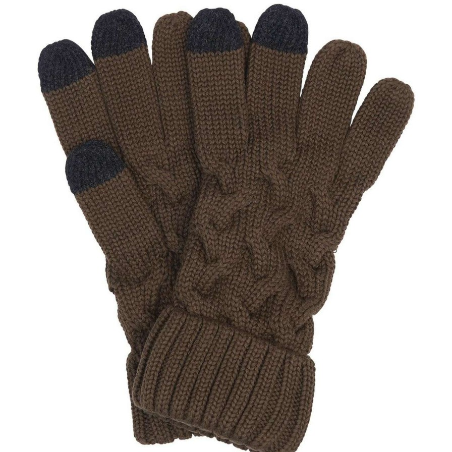 Accessories * | Best Price Barbour Mens Gainford Cable Gloves