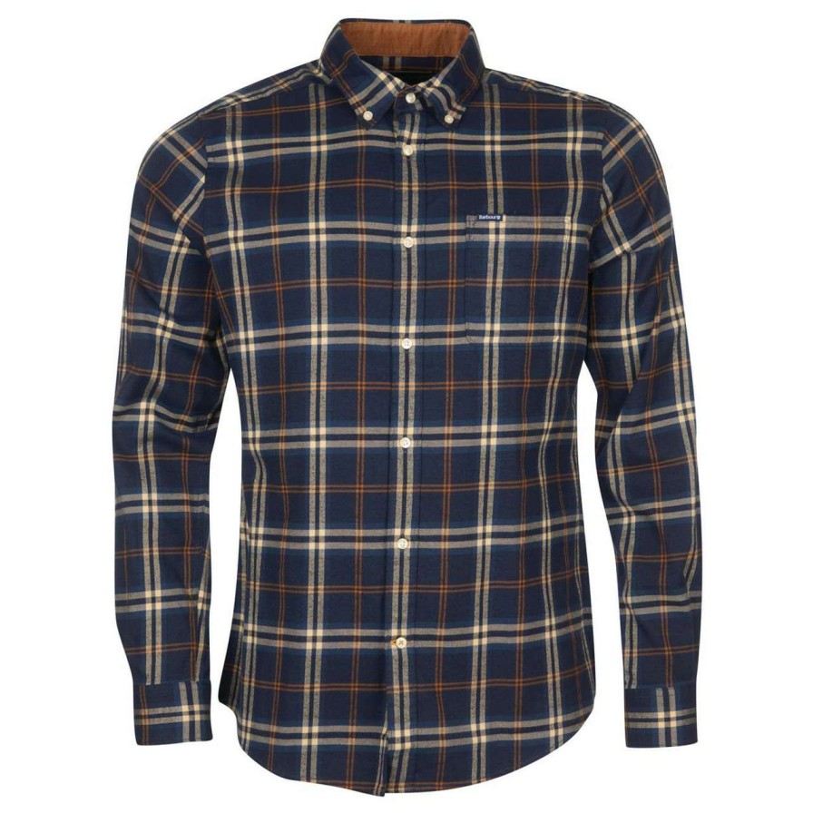 Clothing * | Cheap Barbour Mens Crossfell Tailored Shirt