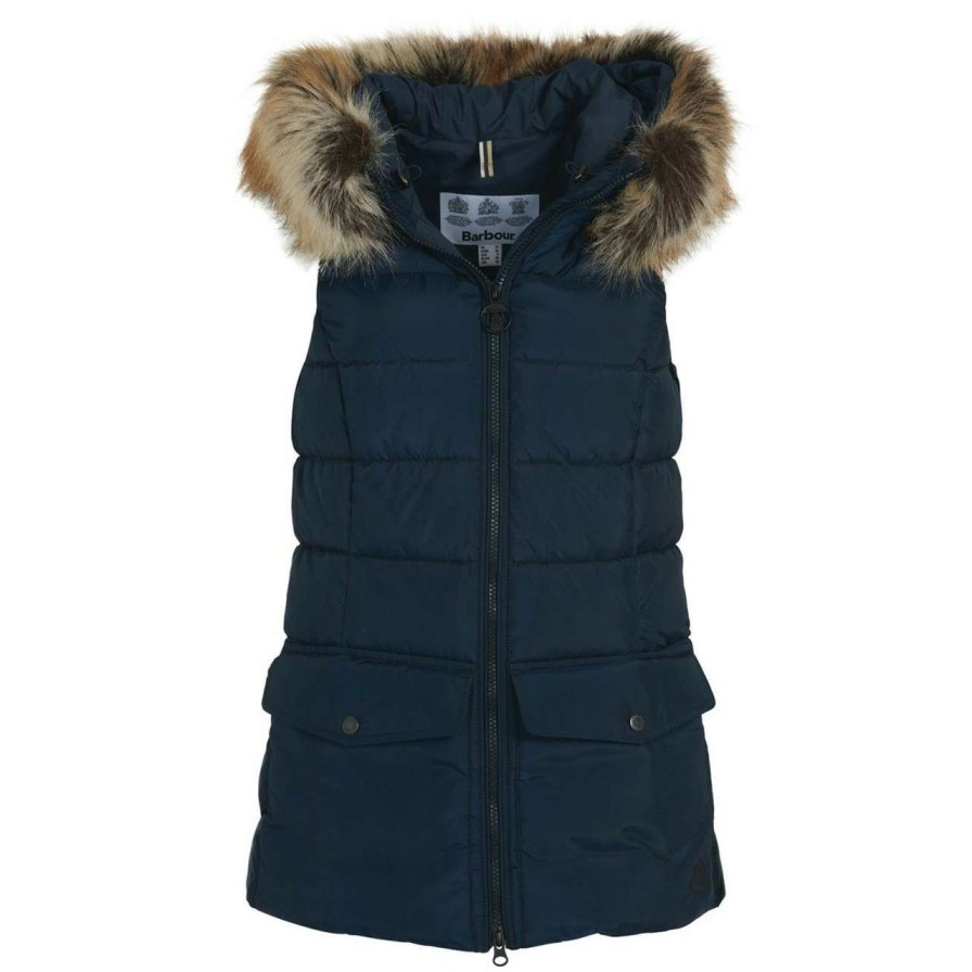 Clothing * | Best Price Barbour Womens Bayside Gilet Nori Green