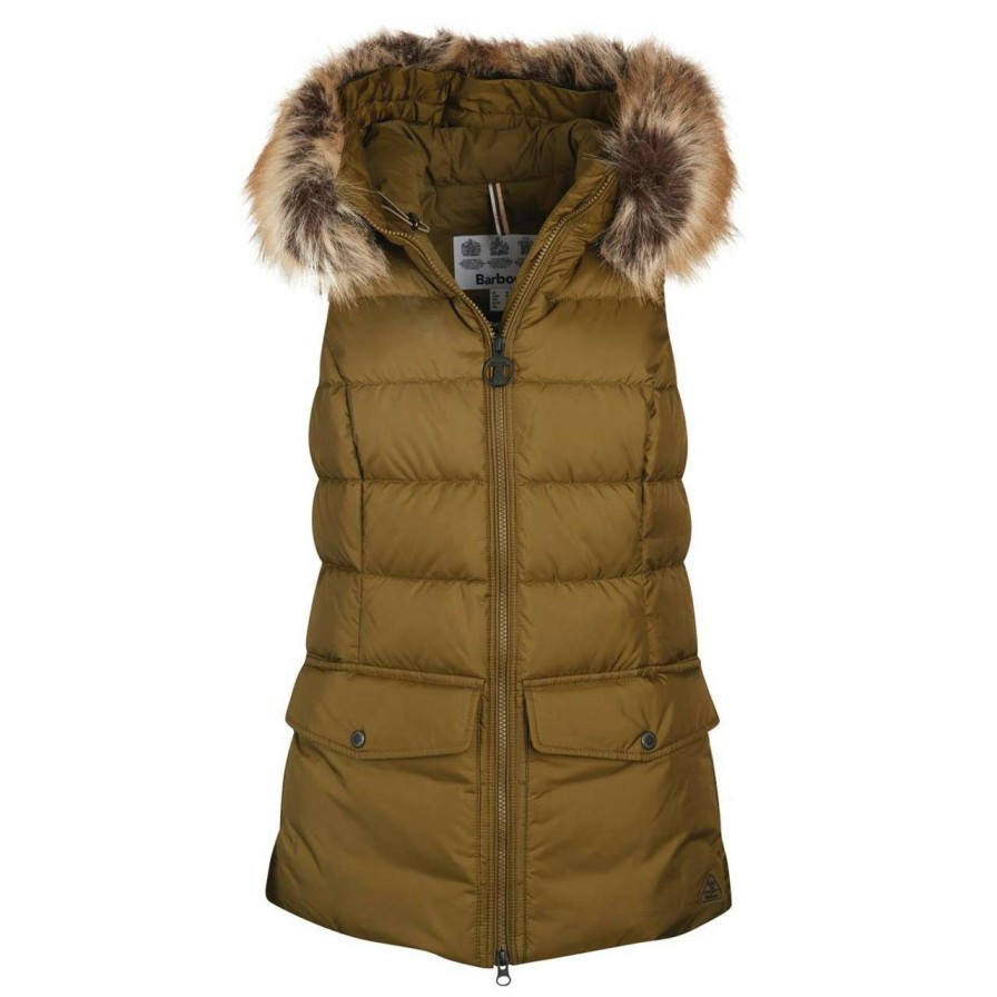 Clothing * | Best Price Barbour Womens Bayside Gilet Nori Green