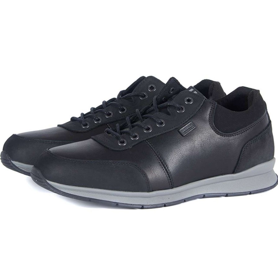 Footwear * | Discount Barbour International Mens Chain Shoes Black