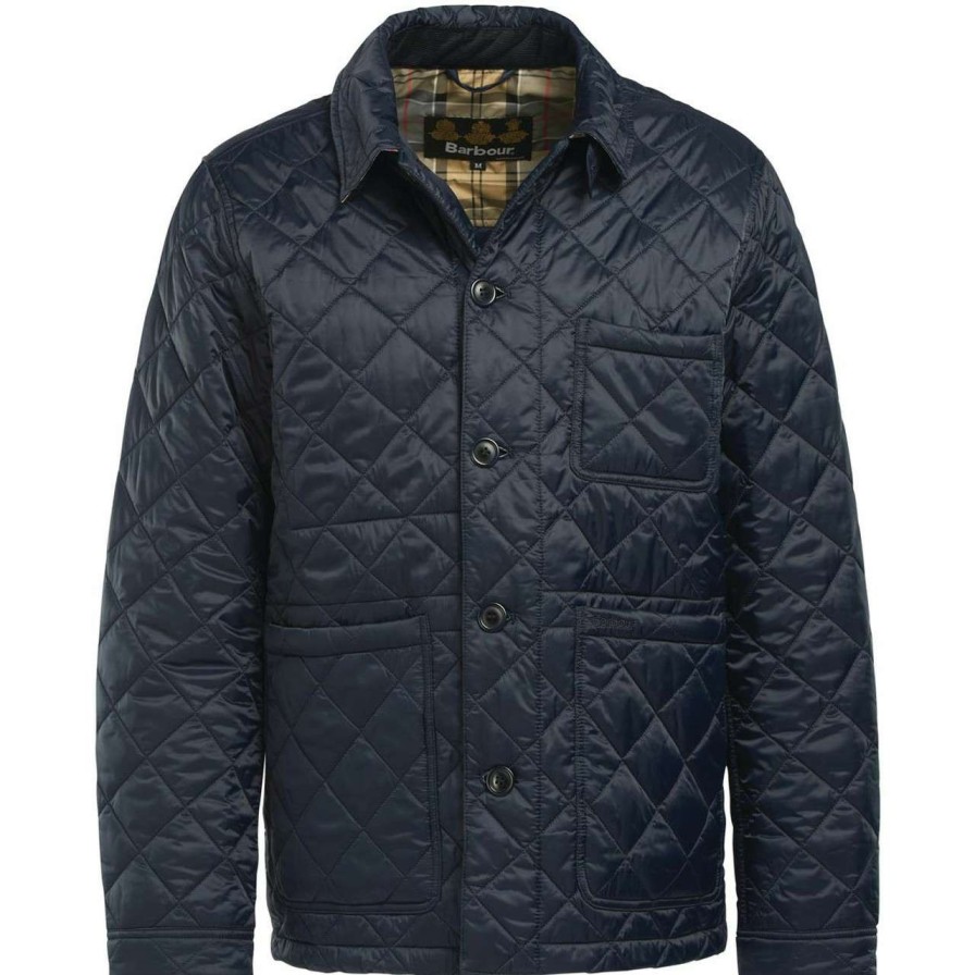 Jackets * | Bestsellers Barbour Mens Kenning Quilted Jacket Navy