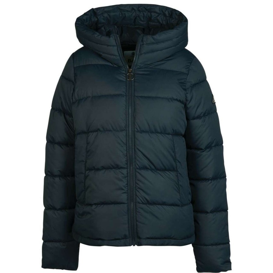 Jackets * | Online Store Barbour Womens Saunton Quilted Jacket Dark Navy/Dark Navy