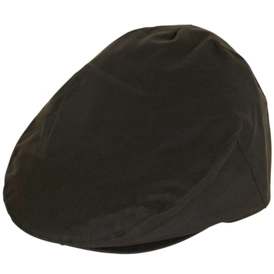 Accessories * | Discount Online Barbour Mens Wax Flat Cap Olive