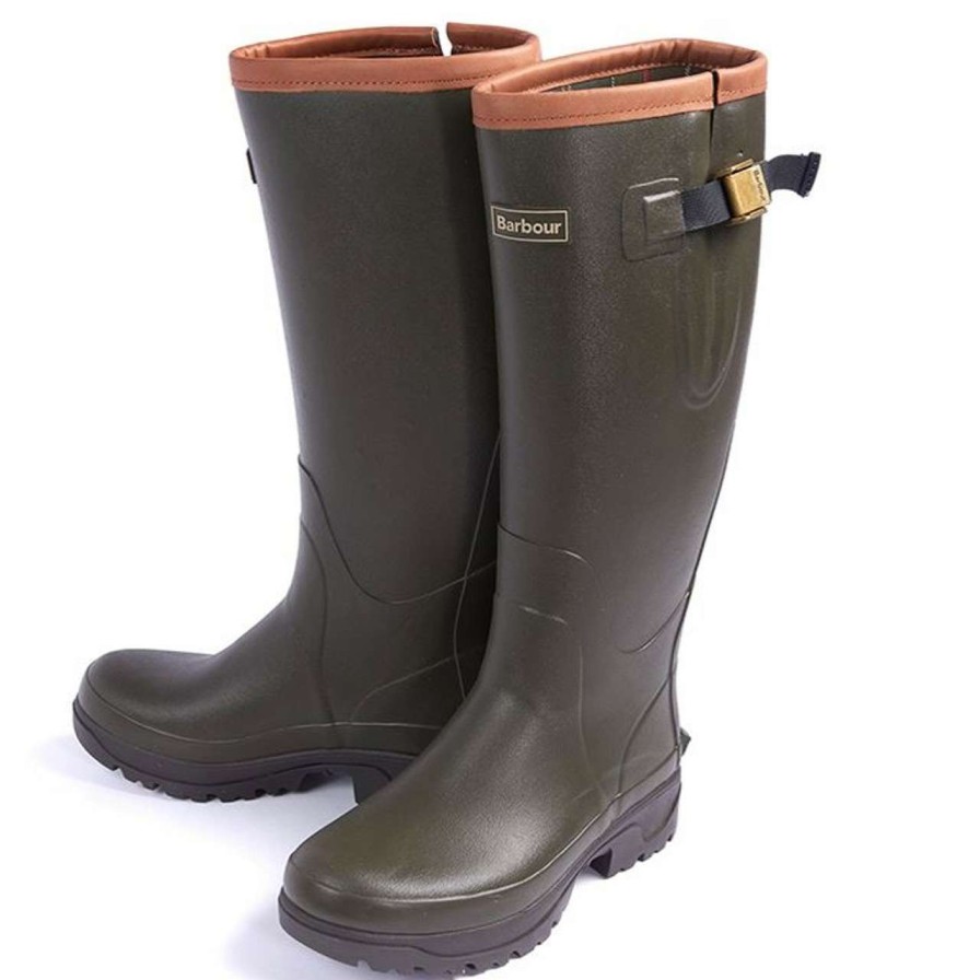 Footwear * | Discount Store Barbour Womens Tempest Wellington Boots Olive