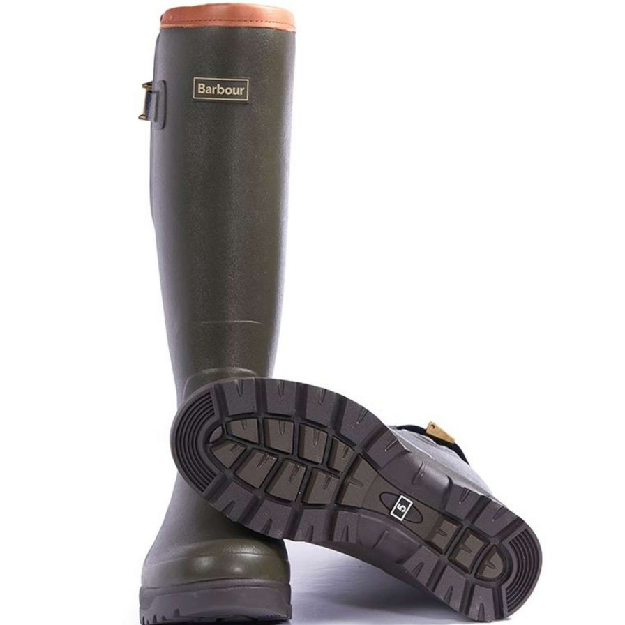 Footwear * | Discount Store Barbour Womens Tempest Wellington Boots Olive