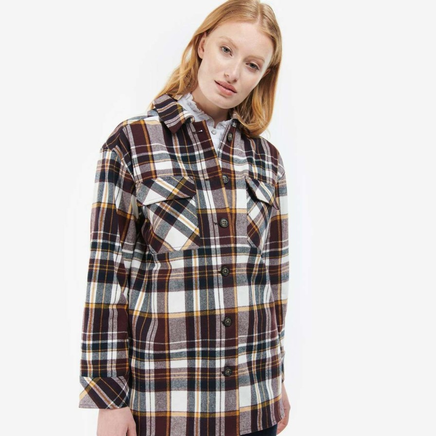 Clothing * | Quality Guarantee Barbour Womens Birch Overshirt Multi