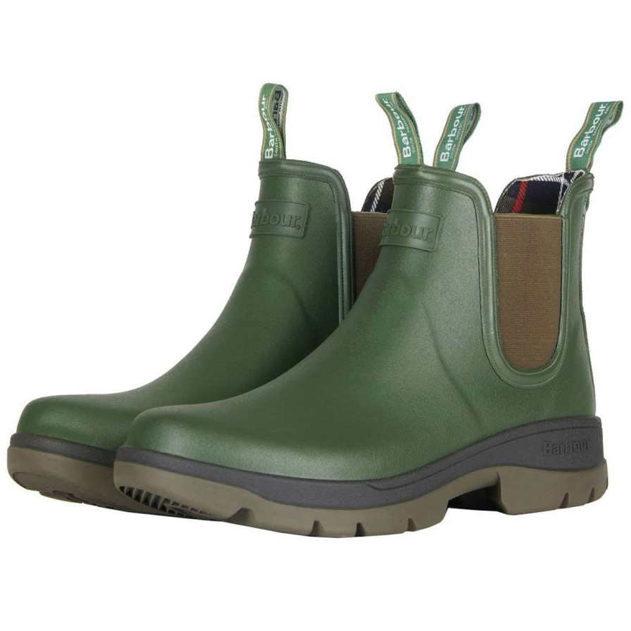 Footwear * | Good Quality Barbour Mens Fury Chelsea Wellington Boots