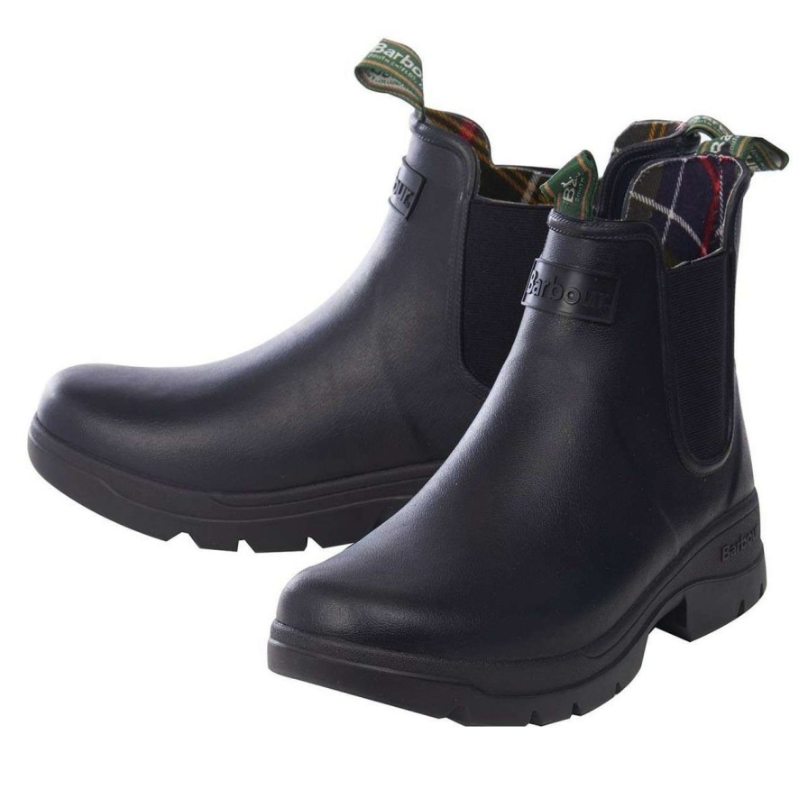 Footwear * | Good Quality Barbour Mens Fury Chelsea Wellington Boots