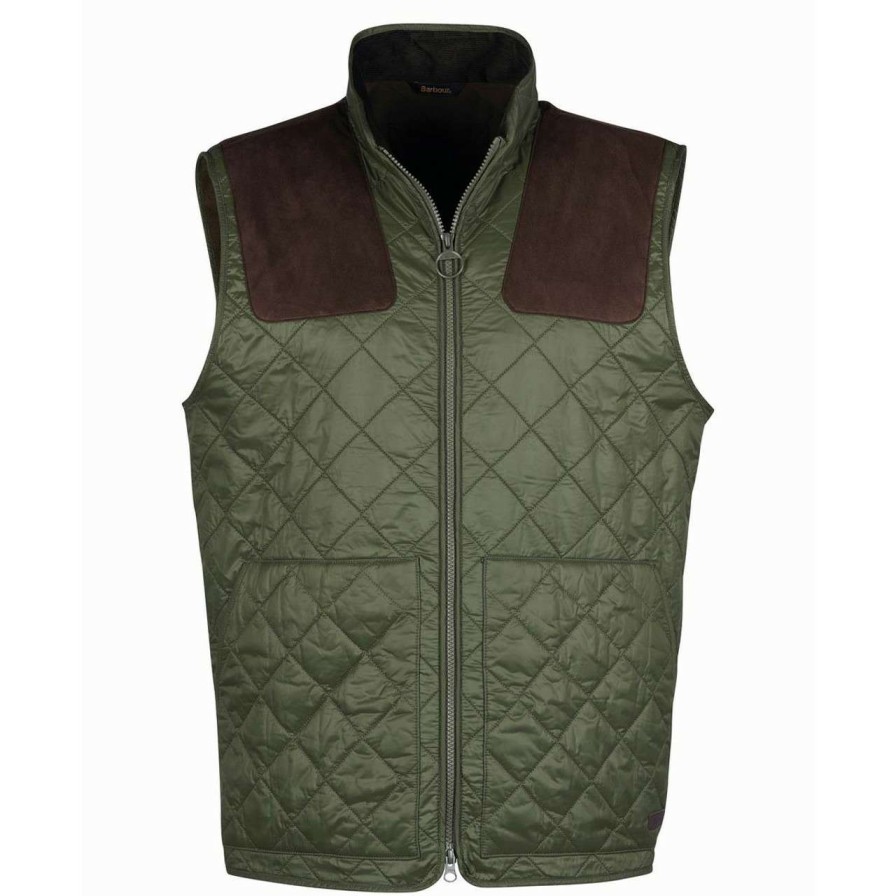 Clothing * | Closeout Sale Barbour Mens Redwood Gilet Olive