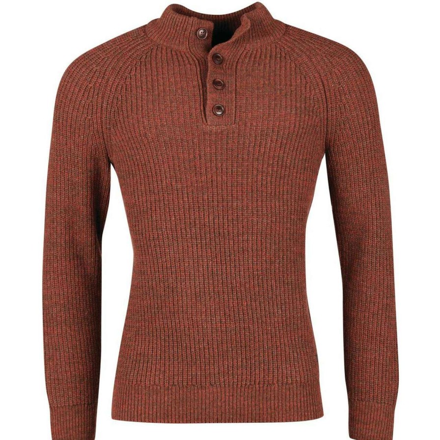 Clothing * | Bestsellers Barbour Mens Horseford Half Button Sweater