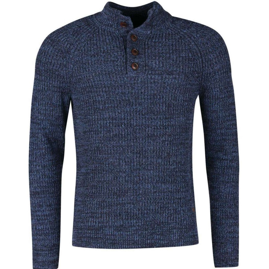 Clothing * | Bestsellers Barbour Mens Horseford Half Button Sweater