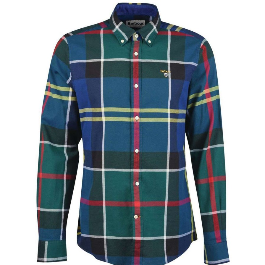 Clothing * | Shop Barbour Mens Stanford Tailored Shirt Ivy Tartan