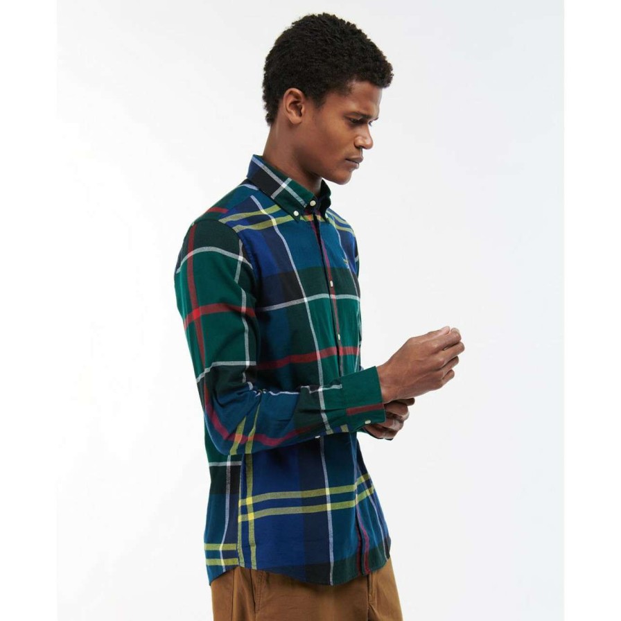 Clothing * | Shop Barbour Mens Stanford Tailored Shirt Ivy Tartan