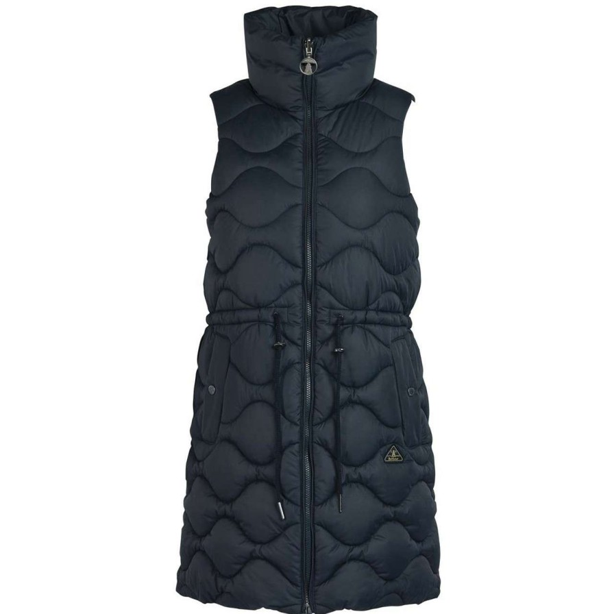 Clothing * | Lower Prices Barbour Womens Reversible Shelly Gilet Dark Navy/Dark Navy