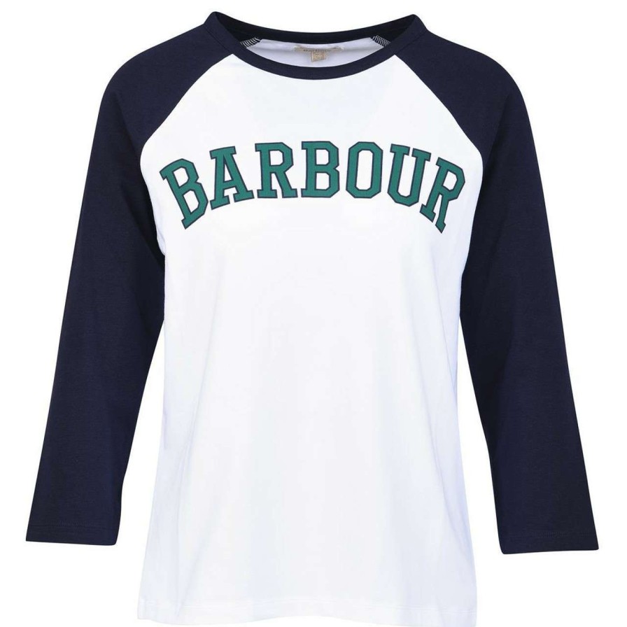 Clothing * | Flash Sale Barbour Womens Northumberland Tee White