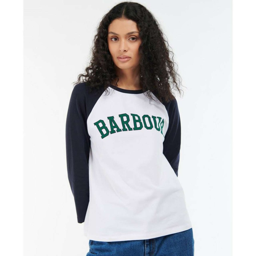 Clothing * | Flash Sale Barbour Womens Northumberland Tee White