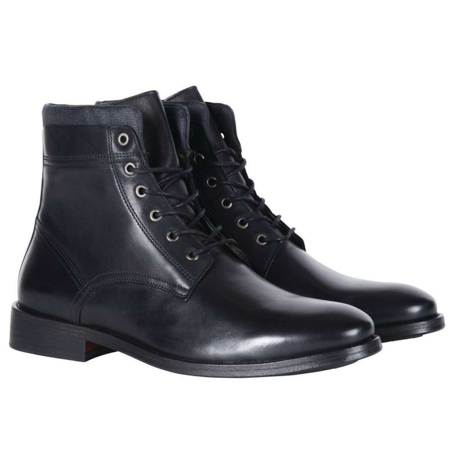 Footwear * | Online Store Barbour Mens Backworth Boots Black