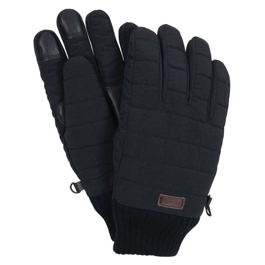 Accessories * | Discount Online Barbour Mens Banff Quilted Gloves