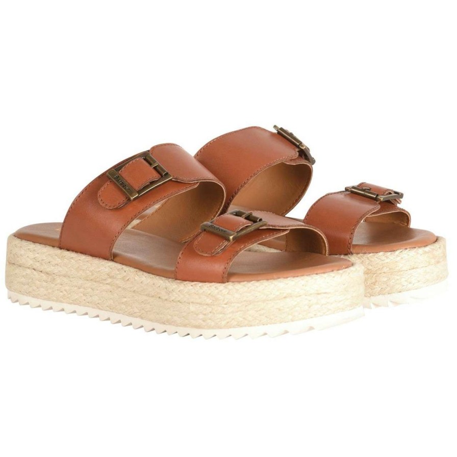 Footwear * | Cheap Barbour Womens Amelda Sandals Tan