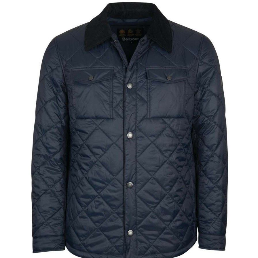 Jackets * | Lower Prices Barbour Mens Shirt Quilted Jacket