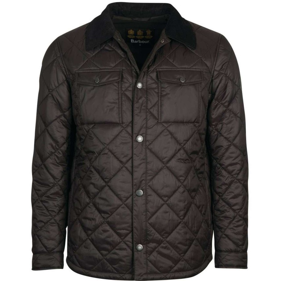 Jackets * | Lower Prices Barbour Mens Shirt Quilted Jacket