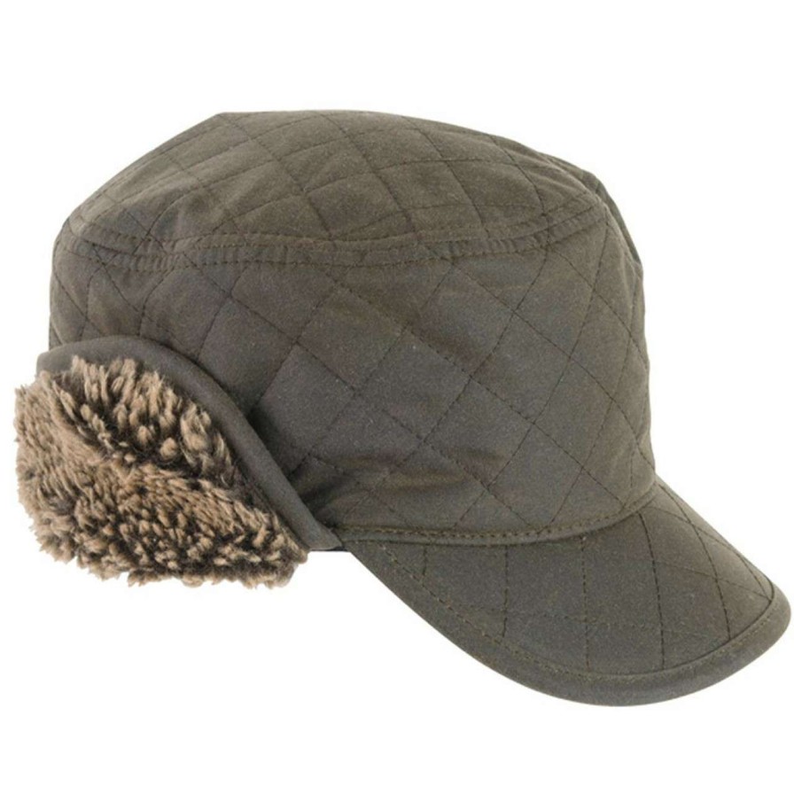 Accessories * | Discount Barbour Mens Stanhope Trapper Wax Hat