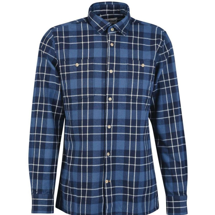 Clothing * | Closeout Sale Barbour Mens Baysbarn Shirt Navy