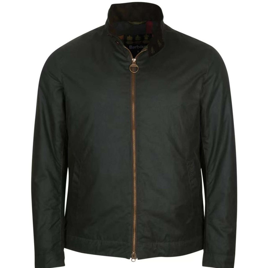 Jackets * | Discount Store Barbour Mens Harrington Wax Jacket Sage/Classic