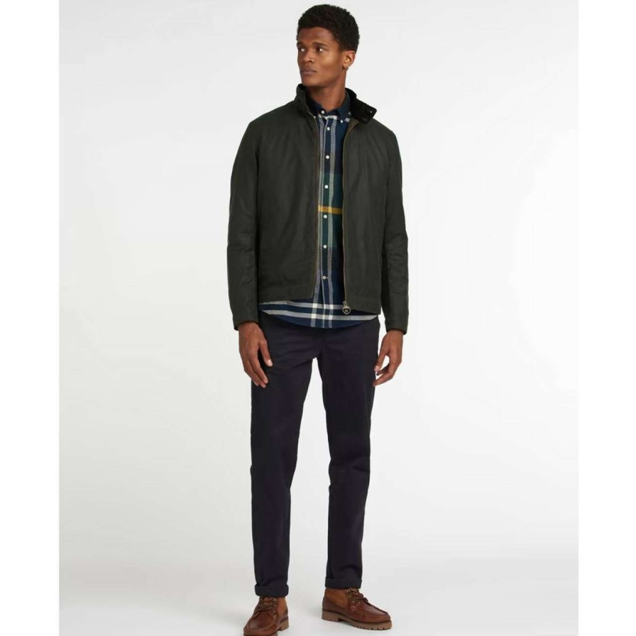 Jackets * | Discount Store Barbour Mens Harrington Wax Jacket Sage/Classic