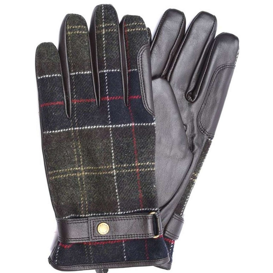 Accessories * | Bestsellers Barbour Mens Newbrough Waterproof Tartan Gloves