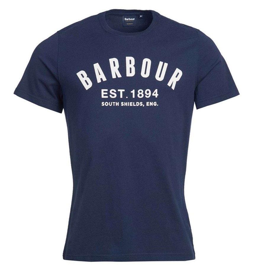 Clothing * | Flash Sale Barbour Mens Ridge Logo Tee