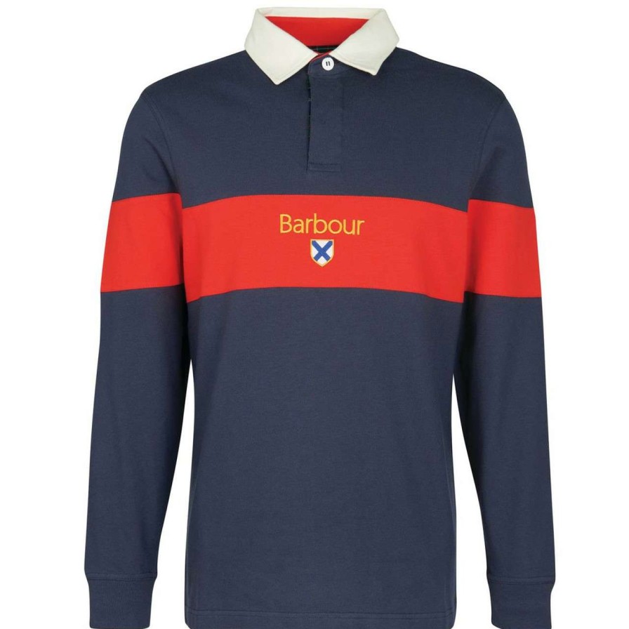 Clothing * | Cheap Barbour Mens Churchill Rugby Top