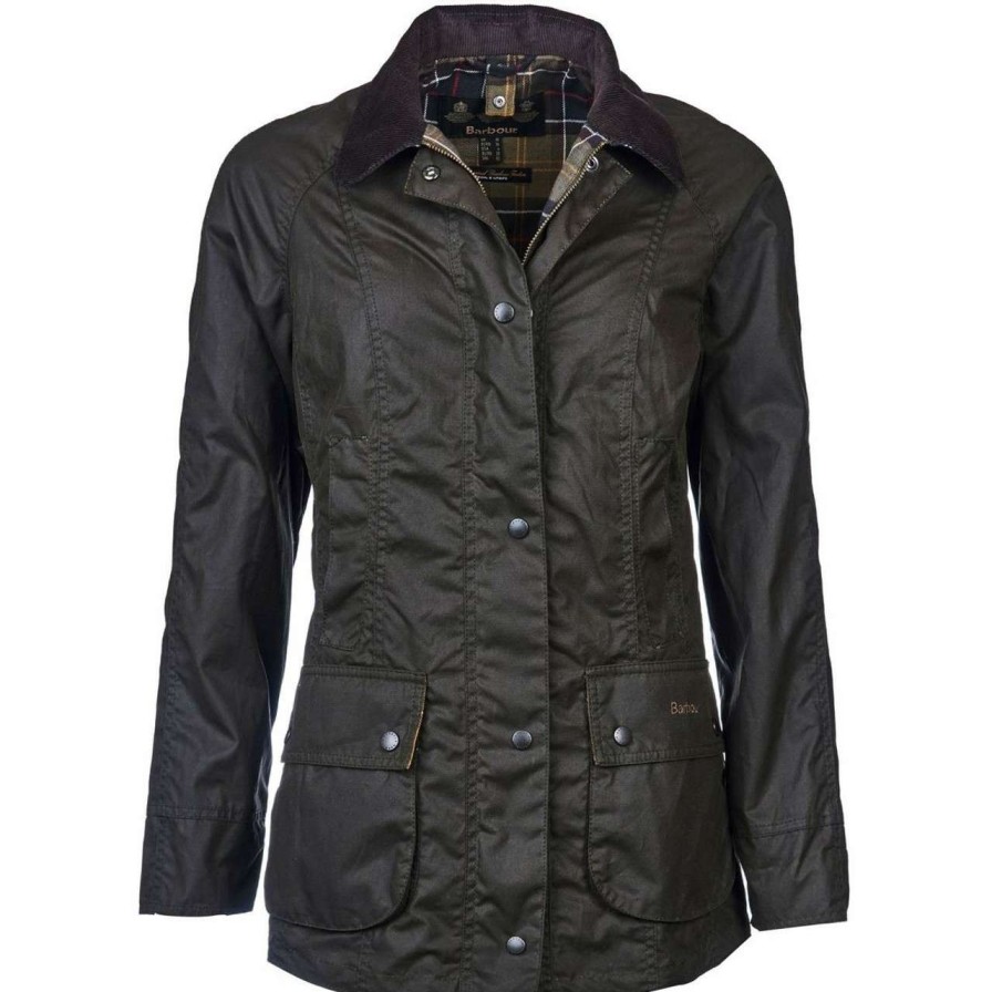 Jackets * | Online Sales Barbour Womens Classic Beadnell Wax Jacket