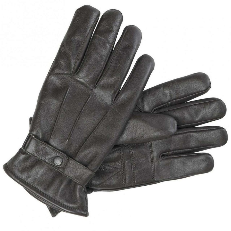 Accessories * | Cheap Barbour Mens Burnished Leather Gloves