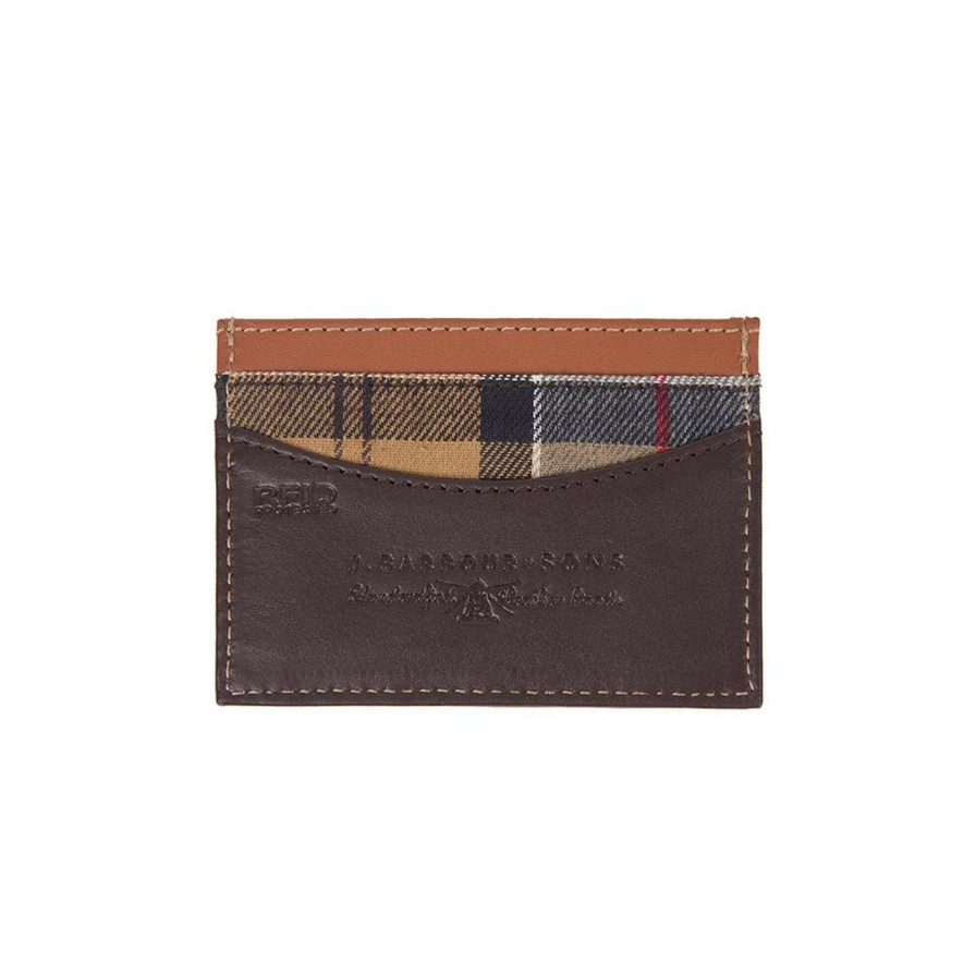 Accessories * | Closeout Sale Barbour Mens Elvington Leather Card Holder