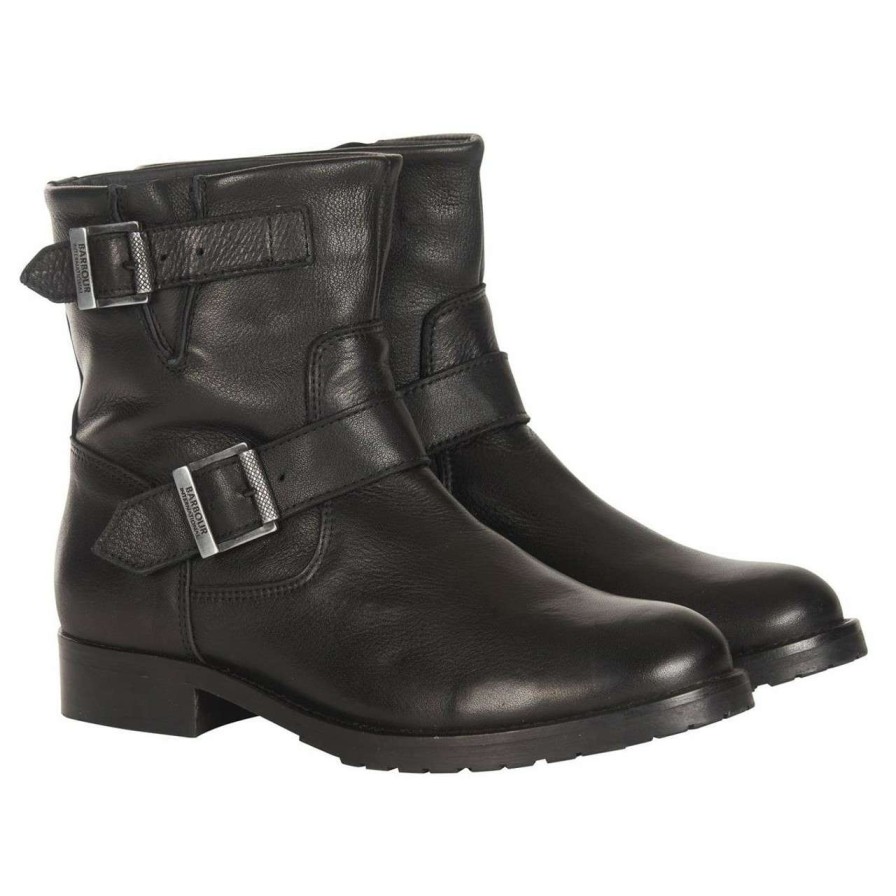 Footwear * | Best-Selling Barbour International Womens Lima Boots Black