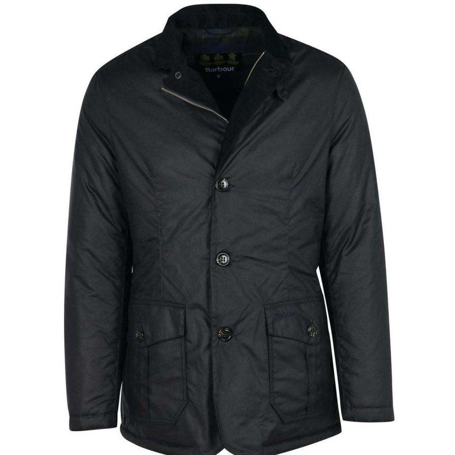 Jackets * | Discount Online Barbour Mens Winter Lutz Wax Jacket