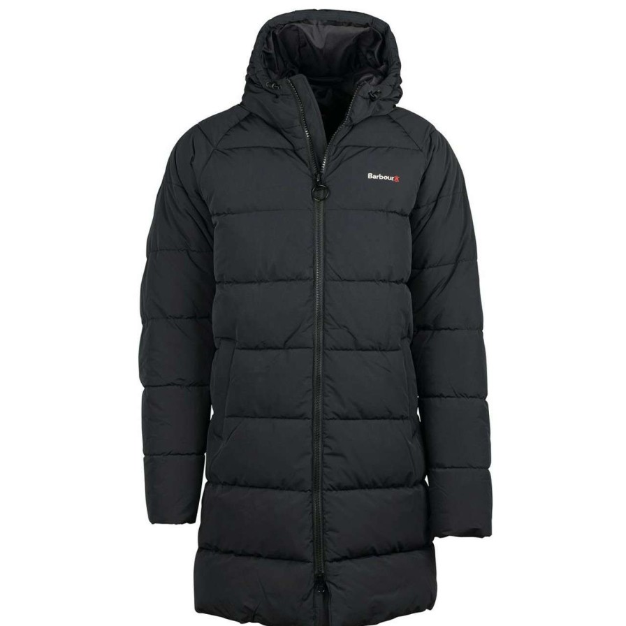 Jackets * | Cheap Barbour Mens Farn Baffle Quilted Coat Black