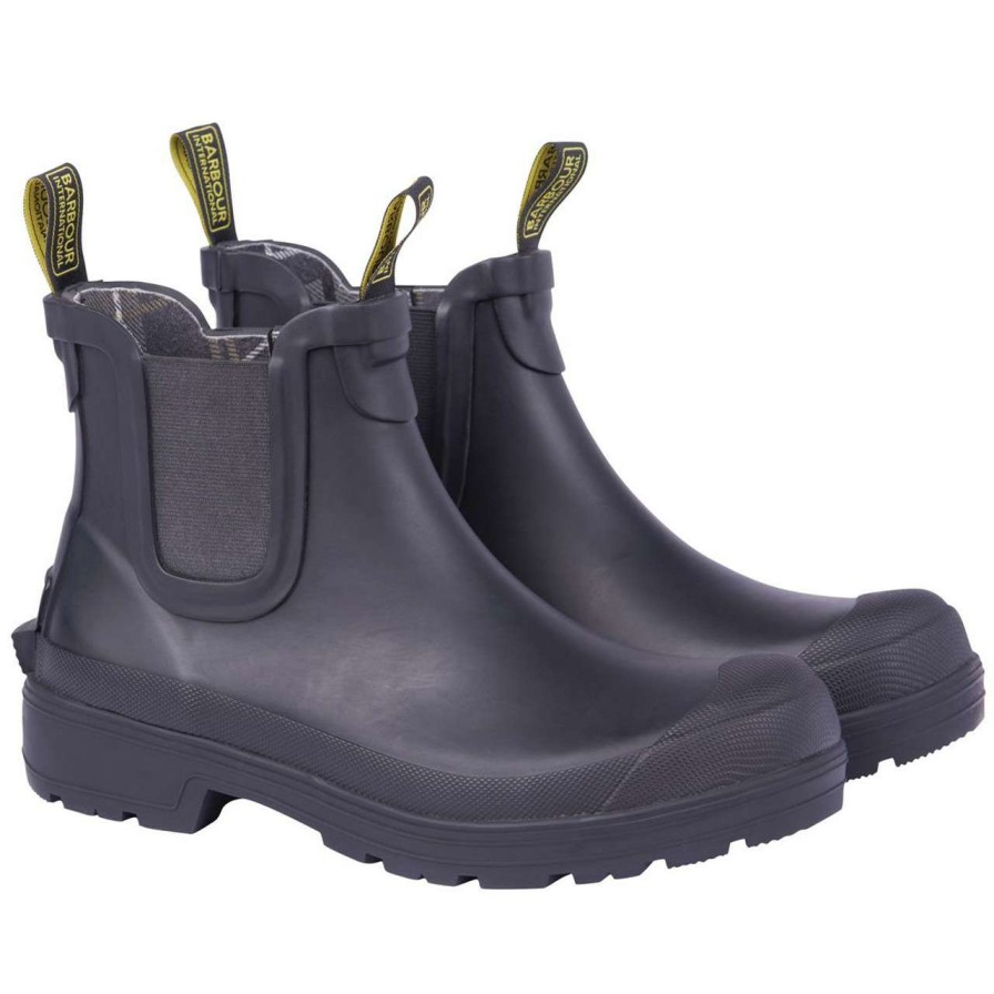 Footwear * | Shop Barbour International Mens Storm Boots Black