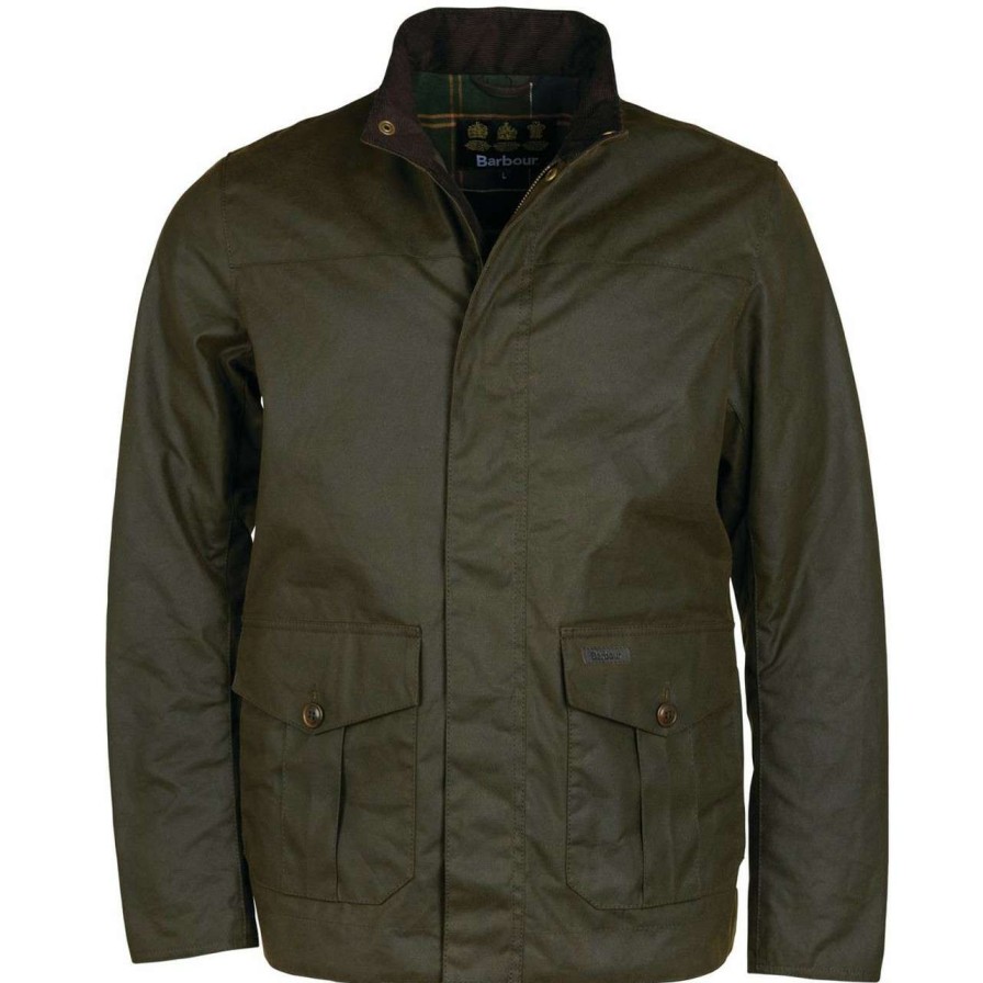 Jackets * | Closeout Sale Barbour Mens Sheldon Wax Jacket