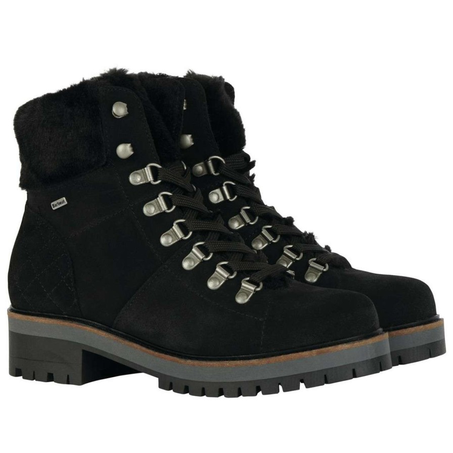 Footwear * | Discount Barbour Womens Lula Boots Black