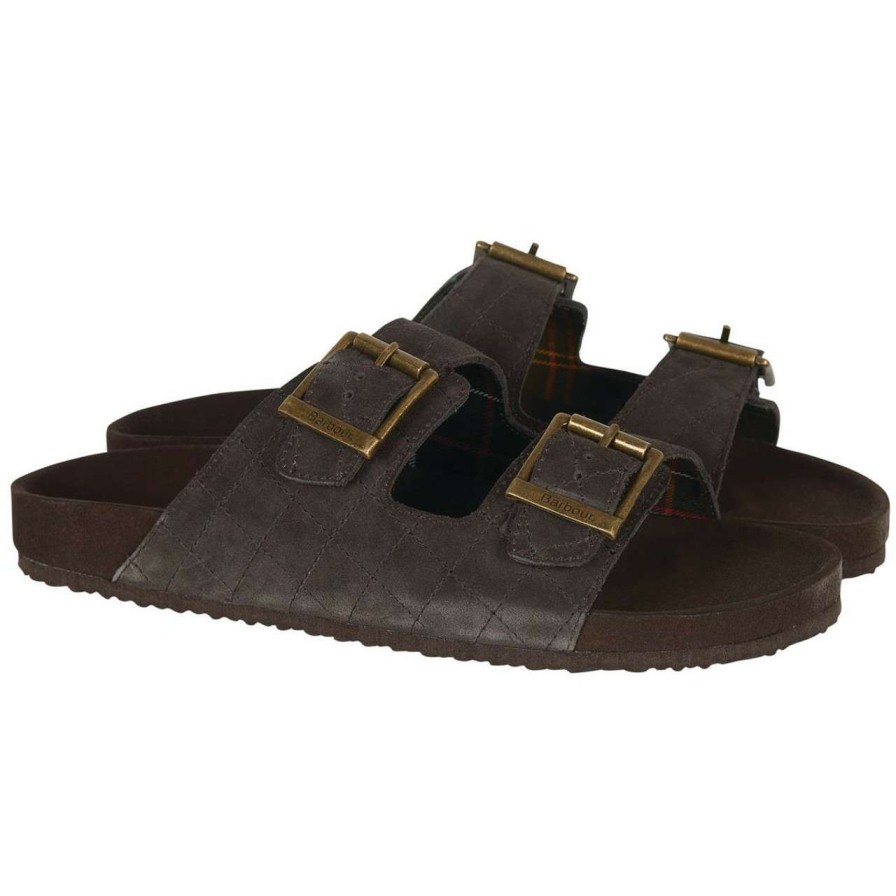 Footwear * | Discount Barbour Mens Eddie Sandals Black