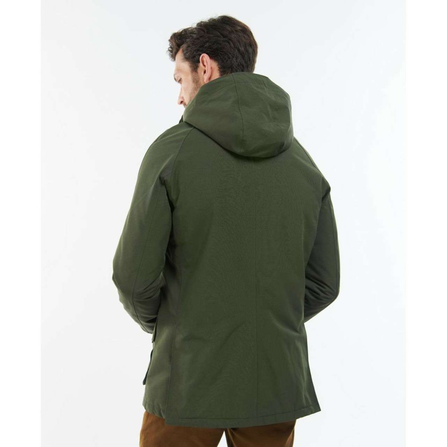 Jackets * | Shop Barbour Mens Winter Ashby Jacket Sage