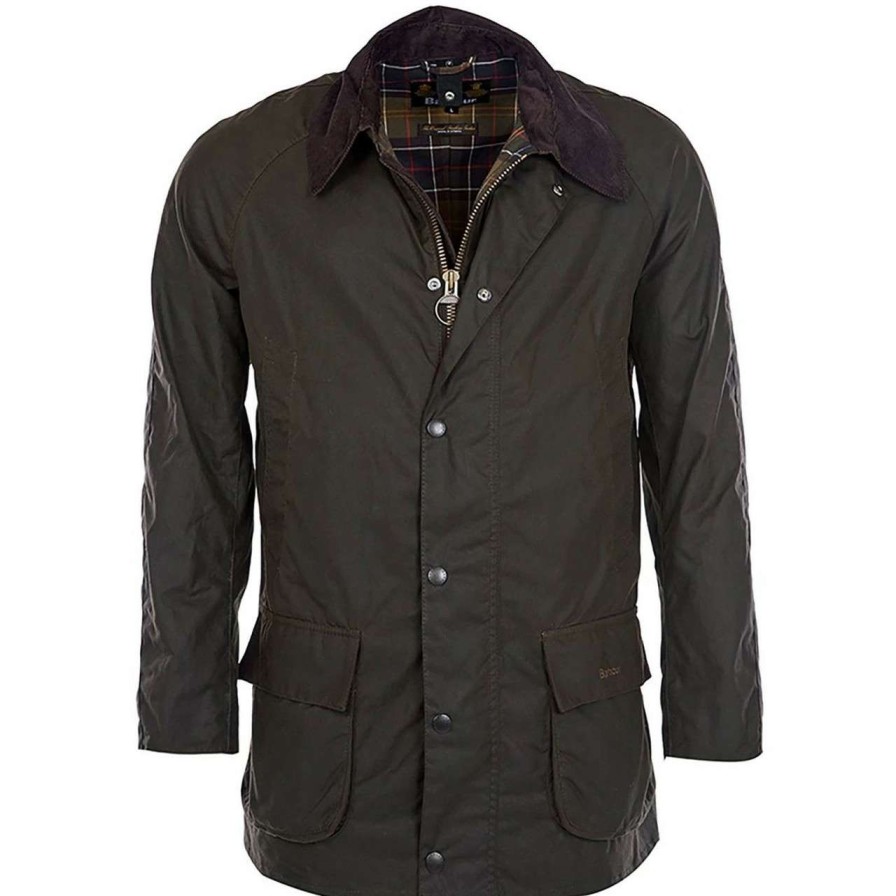 Jackets * | New Threads Barbour Mens Bristol Wax Jacket